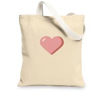 Borsa di totalizzatore della tela del cuore, borse della spesa riutilizzabili ecologiche, borse leggere della tracolla della pesca, Pesca, 13x15 Inch
