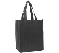 Borsa di totalizzatore non tessuta laminata del vino con le maniglie rinforzate per il singolo sicuro per il doppio quattro sei o nove bottiglie trasportatore riutilizzabile nero della spesa