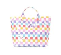 Borsa di totalizzatore ricamata personalizzata della spiaggia, totalizzatore impermeabile di viaggio del PVC, regalo di nozze di addio al nubilato, borsa di vacanza della spiaggia per la mamma, J