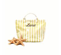 Borsa di totalizzatore ricamata personalizzata della spiaggia, totalizzatore impermeabile di viaggio del PVC, regalo di nozze di addio al nubilato, borsa di vacanza della spiaggia per la mamma, A