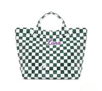 Borsa di totalizzatore ricamata personalizzata della spiaggia, totalizzatore impermeabile di viaggio del PVC, regalo di nozze di addio al nubilato, borsa di vacanza della spiaggia per la mamma, N