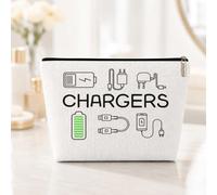 Borsa di trucco dei caricatori & dei cavi, borse cosmetiche dell'organizzatore della cassa di trucco di grande, LCS Multicolore 3512, 9.8 × 7 × 2 inches, Moda