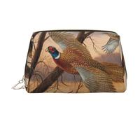 Borsa di trucco del cuoio del modello del cuore variopinto, borsa di immagazzinaggio di viaggio di grande capacità, articoli da toeletta a doppio scopo, Caccia al fagiano, Taglia unica, Zaino per la