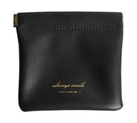 Borsa di trucco del cuoio dell'unità di elaborazione portatile della borsa della moneta cosmetica per i bambini ragazza ragazza ragazzo, Nero , L