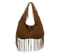 Borsa di vagabondo con margine vintage borse a meno azzurra per le donne (caffè) (caffè)
