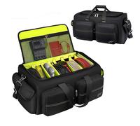Borsa DJ grande con , dotata di 6 scomparti per organizzare cavi di prolunga, microfoni, e . per musicisti, questa borsa da trasporto una tracolla imbottita e serve come custodia per mixer audio.