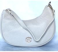 borsa donna borsetta VERA PELLE spalla tracolla piccola baguette rossa