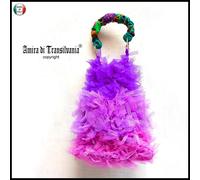 borsa donna casual fatta a mano fashion elegante brand tulle maniglia gioiello