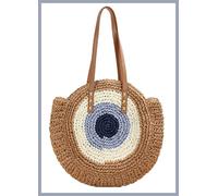 Borsa donna da mare a spalla di paglia borse estive per spiaggia intrecciata