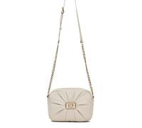 Gaudí Borsa crossbody in morbida similpelle con logo GJ e tracolla regolabile con catena. (Panna)