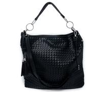 Borsa donna grande a spalla intrecciata capiente da lavoro ufficio con tracolla