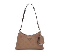 BORSA DONNA GUESS cresidia 2 borsa a spalla con zip DARK TAUPE LOGO DARK TAUPE L