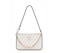 GUESS G Wave II Mini Top Zip Shoulder Bag Stone Logo