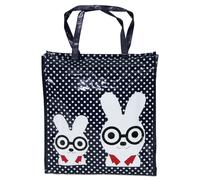 Borsa Donna In Plastica Shopper Busta Spesa Casual Universale Coniglietti