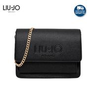 Liu Jo Borsa halona M tracolla con logo in rilievo AA5152 E0087 nero