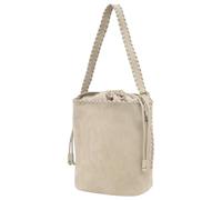 Borsa donna NALI' in suede modello Melanie secchiello a spalla colore gesso misure 25,5x31,5x17,5 cm