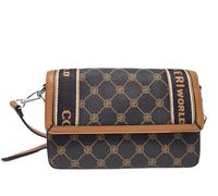 Borsa Donna Pattina Postina in Ecopelle Stampa Personalizzata Multitasche Tracolla Regolabile Art.8853 Dimensioni 24 X 15 X 10 Coveri. (MARRONE)