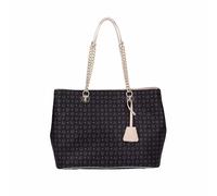 BORSA DONNA POLLINI SHOPPING LINEA HERITAGE TAPIRO PVC STAMPATO NERO/ PELLE AVORIO BS18PO24
