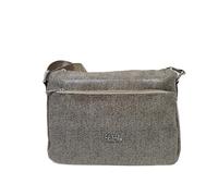 Borsa Donna Sacca Spallaccia Morbida in Ecopelle Multitasche Tracolla Regolabile in Tessuto Personalizzato Dimensioni: 28 X 22 X 10 cm. ART. 009-4 Marchio COVERI (TAUPE)