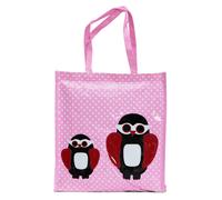 Borsa Donna Shopper In Plastica Busta Spesa Casual Universale Gufo