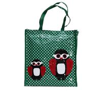 Borsa Donna Shopper In Plastica Busta Spesa Casual Universale Gufo