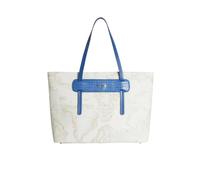 Borsa Donna Shopping Alviero Martini Prima Classe Geo White Blu Astrale