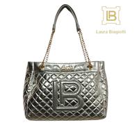 Borsa Donna Shopping Bag Spalla Laura Biagiotti In Ecopelle Rosé Gold Trapuntata