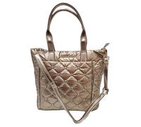 Borsa Donna Shopping Piumino in Nylon Impermeabile Multitasche Due manici Tracolla Regolabile/Removibile Dimensioni: 29 X 32 X 13 cm. Linea Cassis ART.001 Marchio NAZARENO GABRIELLI (ROSE GOLD)