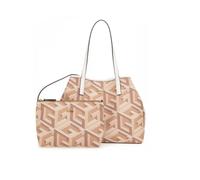 Borsa Donna Shopping Vikky Cube Media Guess Taupe Logo