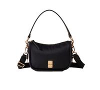 Borsa donna sottospalla media con doppia tracolla Borbonese Dark Black