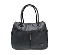 Borsa Donna Spallaccia Bauletto Morbida Ecopelle Multitasche Due Manici e Tracolla lunga Regolabile/Removibile Dimensioni: 35 X 29 X 13 cm. ART. 4661 Marchio Coveri (NERO)