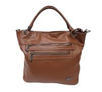 Borsa Donna Spallaccia Morbida Ecopelle Multitasche Manici/Tracolla doppia corta e Tracolla lunga Regolabile/Removibile Dimensioni: 43 X 34 X 15 cm. ART. 4357 Marchio Coveri (MARRONE)