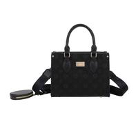 Borsa donna Vittoria in pelle scamosciata monogramma mini pochette rotonda