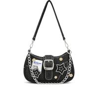 Borsa Donna Y2k Vintage Prime, Shoujo Y2k Bag, Borsa Vintage, Piccole Borse a Mano, Borse a Tracolla Degli Anni 2000, Borbonese a Tracolla Estetica, per L'uso Quotidiano (Denim Nero Bianco)