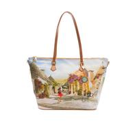 YNOT Shopping Trullissima - Borsa a Spalla Unisex Donna - Tote Bag - Multicolore - Poliestere - Tracolla Rimovibile - Donna Adulta