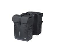 Borsa doppia con attacco universale per portapacchi Basil Move 2 x 15L ( Nero / 30 L | velcro )