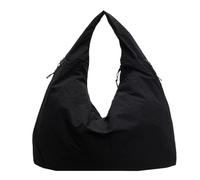 Borsa Drappo Con Texture Solida | Borsa Messenger Che Funziona Tinta Unita, Borsa Drappo | Borsa Tinta Unita, Borsa Di Nylon Per Le Donne, Elegante Borsa Ho, nero, Consulte la descripción