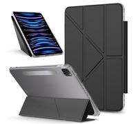 Borsa e custodia per tablet PC For iPad Pro 12.9 Inch (2022/2021/2020) Detachable Magnetic Tablet PC Cases Multi-Angle Viewing Clear Transparent Back Shell Shockproof Case(Siyah)