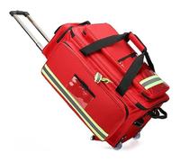 Borsa EMT con rotelle e trolley staccabile, borsa per kit di pronto soccorso, borsa per forniture mediche, kit di pronto soccorso per infermieri per escursioni all'aperto, backpacking, campeggio