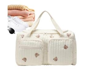 Borsa fasciatoio a forma di orso - Borsa da viaggio | Graziose borse per la cameretta dei bambini con tasche multiple | Borsa leggera per ospedale e w nd in poliestere per i più importanti bambini
