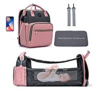 Borsa fasciatoio, borsa fasciatoio con lettino, grande capacità, borsa per il bebè, borsa per la maternità, borsa fasciatoio multifunzione da viaggio, impermeabile