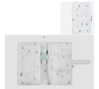 Borsa fasciatoio Kikkaboo Bear with Me, tracolla con gancio, cotone, colorazione:weiß grün