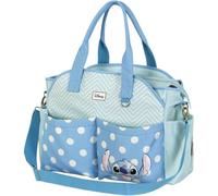 Borsa Fasciatoio Passeggino Disney Stitch Mommy Organizer Capiente Impermeabile con Tasche Multiple Tracolla Regolabile Ganci per Carrozzina e Fasciatoio Incluso 32 x 44 cm