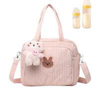 Borsa fasciatoio per Neonati, Borsa per Pannolini, Grande capacità, in Cotone, da Viaggio, Universale, per Neonati, Organizer per Mamme, Pannolini, Ragazzi, Ragazze, Colore: Rosa., 1