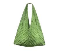 Borsa fatta a mano all'uncinetto, 45 x 46 cm, grande capacità, borsa a tracolla da donna, borsa da spiaggia con tracolla