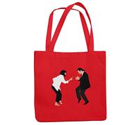 Borsa Film Scene Musicali - Tote Bag. Realizzato in 100% cotone biologico. Borsa Shopper in Tessuto Cotone Biologico. Sacchetti riutilizzabili Acquista Cotone. Pulp Fiction 37 x 41 cm