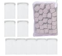 Borsa filtrante per acquario, rete media per acquario, sacchetti filtranti a maglia fine a prova di fuoriuscite per acqua, acqua salata, acquario, acquario, 35 x 40 cm, bianco, Refer to