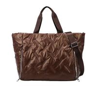 Borsa fitness alla moda, borsa a tracolla opaca, grande capacità, borsa da viaggio, borsa da notte, con maniglia per il weekend, marrone scuro