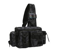 Borsa for attrezzatura da pesca Borsa for il petto Portacanna Borsa a tracolla Organizer Borsa a tracolla Borsa da pesca Borsa da pesca for uomo, donna, Trekking/1179(Color:S Size Black Pattern)