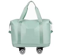 Borsa for bagagli espandibile con ruota universale da viaggio for viaggi d'affari di grande capacità for la separazione materiali asciutti e bagnati Per Sport Fitness(Green)